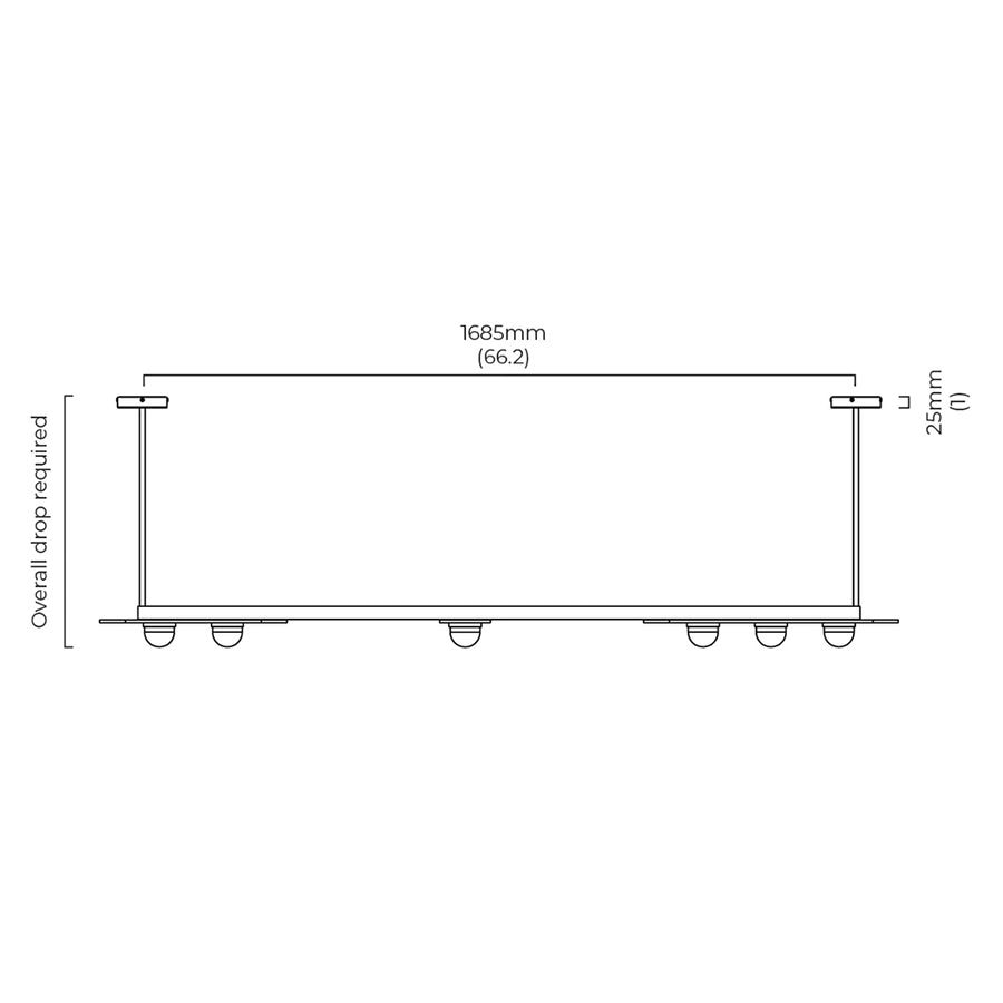 Modulo Horizontal Suspension Dimensions