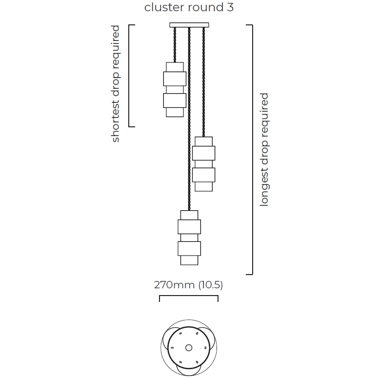 Ring Cluster Round Suspension Dimensions