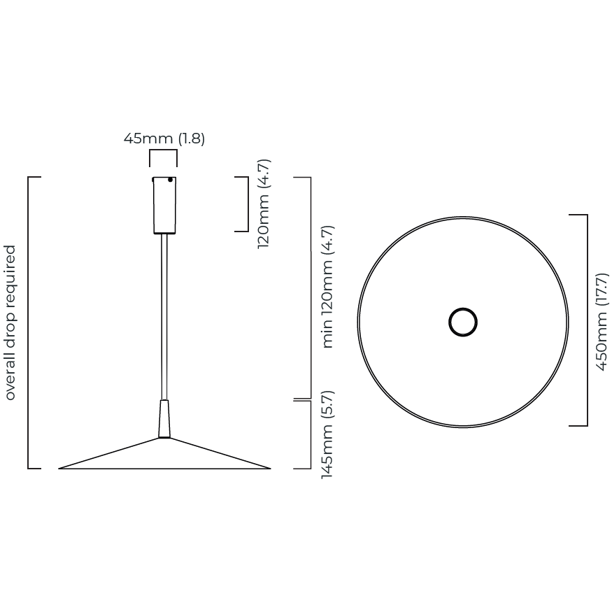 Tinto Suspension With Rod Dimensions