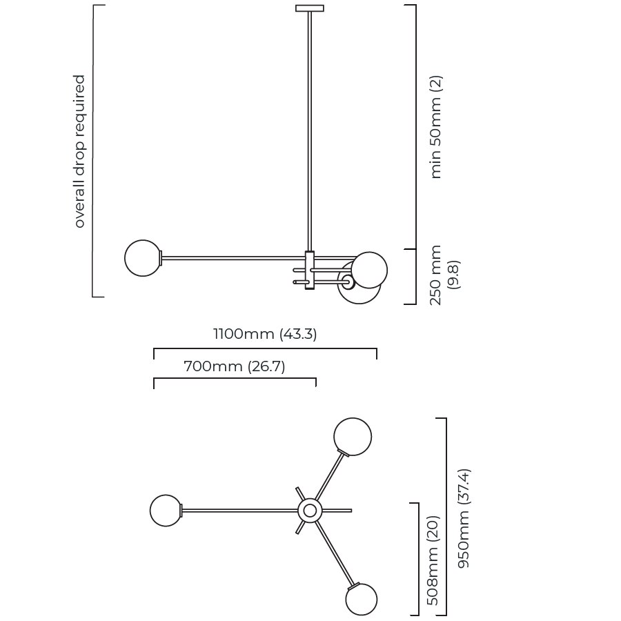 Trevi Suspension Dimensions