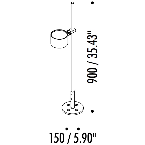 Bubka Short Outdoor Bollard Dimensions