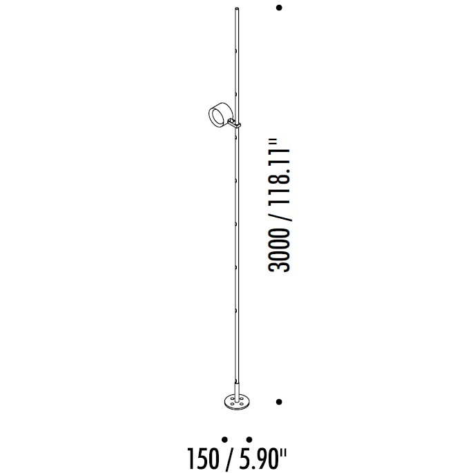 Bubka Tall Outdoor Bollard Dimensions