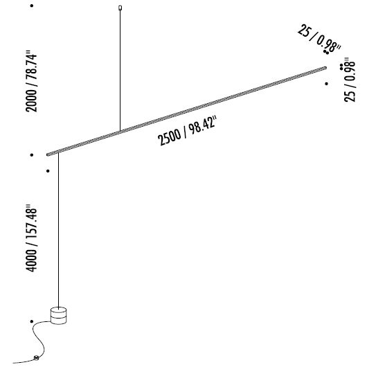 Fosbury Suspension/Floor Dimensions