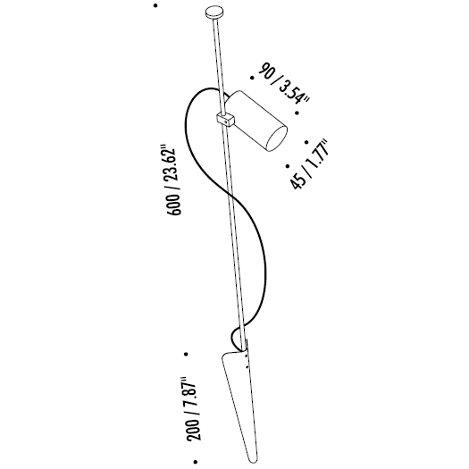 Grillo Outdoor Bollard Dimensions