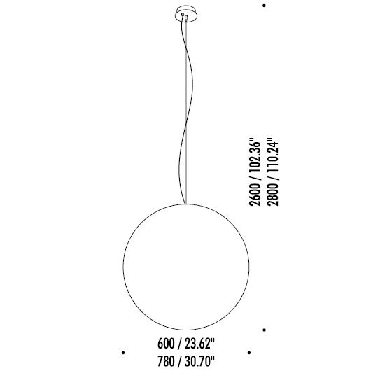 Moon Suspension Dimensions