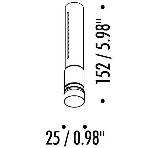 Nulla 25 T24 Recessed/Ceiling Dimensions