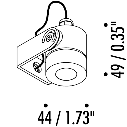 Out 44 Outdoor Ceiling/Wall/Bollard Dimensions