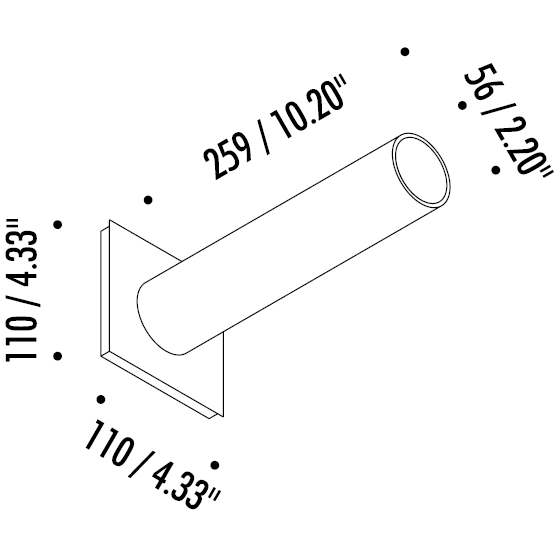 Ozen Vetro Wall Dimensions
