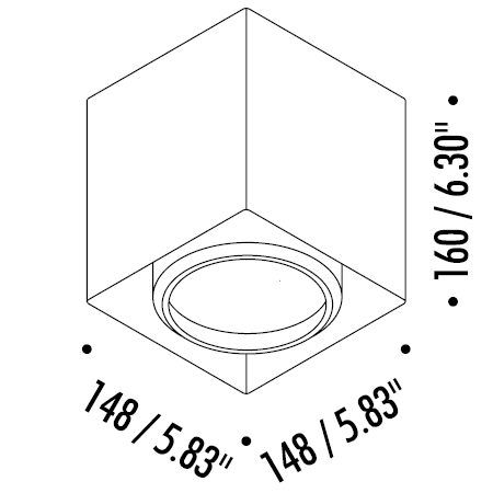 Punto PL Ceiling Dimensions