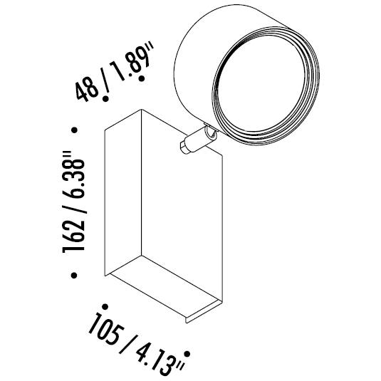 Spot Ceiling/Wall Dimensions