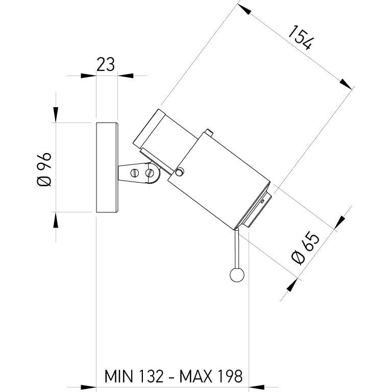 Biny Spot Wall With Stick Dimensions