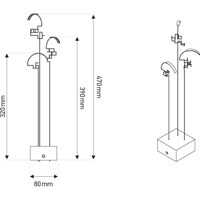 Boucle Portable Table Dimensions