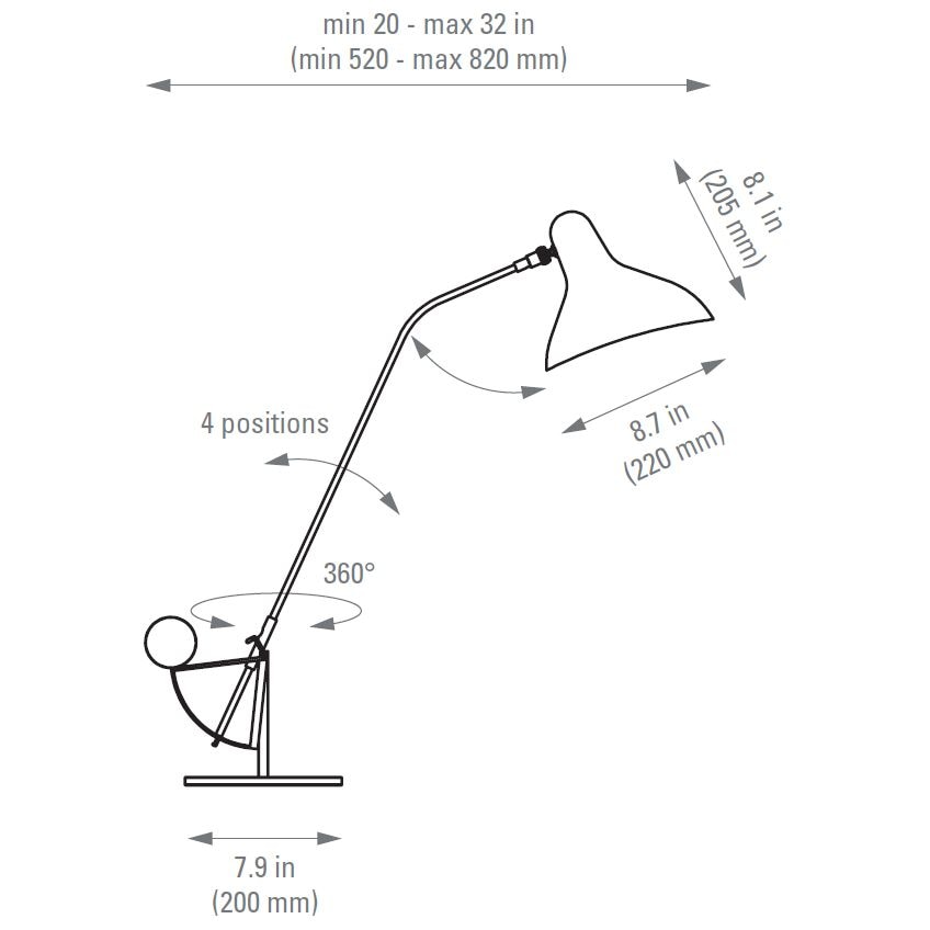 Mantis BS3 Table Dimensions