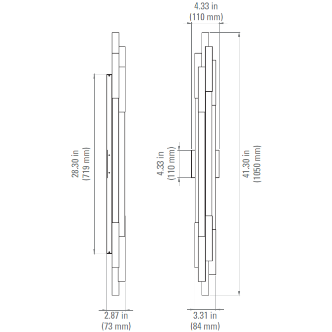 Org W Wall Dimensions