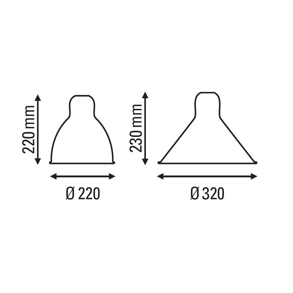 Les Acrobates De Gras No323 X-Large Conic Shade Suspension Dimensions
