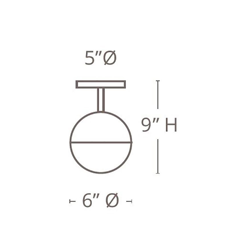 Kora Semi-Flush Mount Ceiling Dimensions