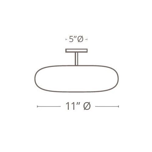 Lila Semi-Flush Ceiling Dimensions