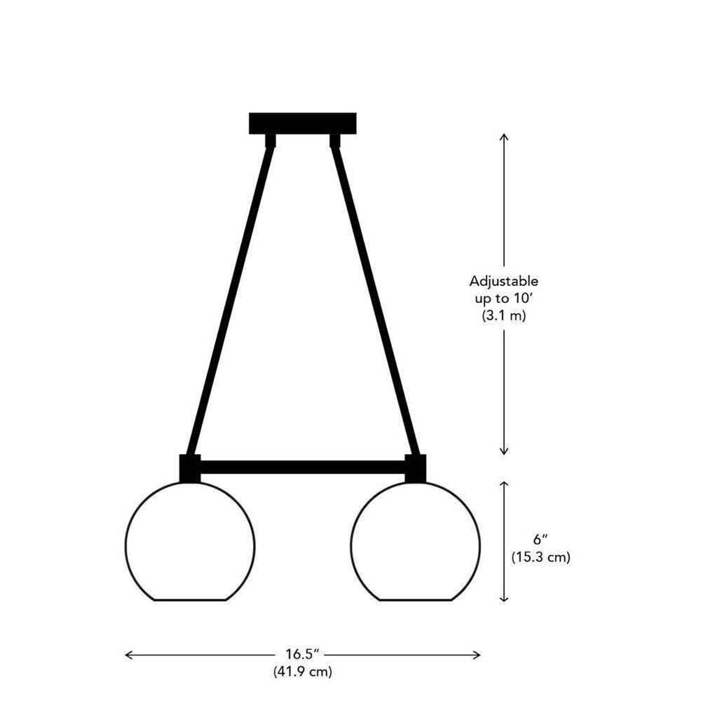 Mishal Chandelier Suspension Dimensions