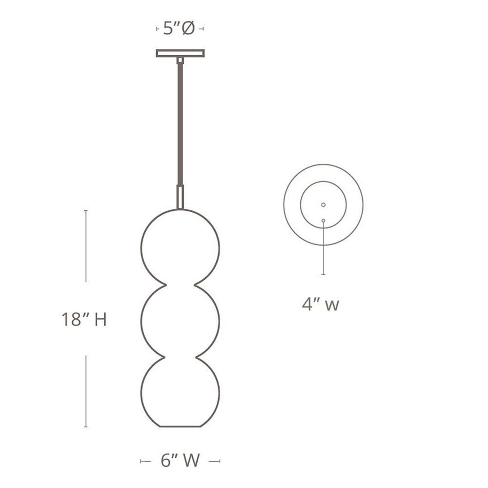 Riad Pendant Suspension Dimensions