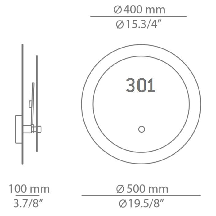 Eclipsi A-3700-W Wall Signage Dimensions