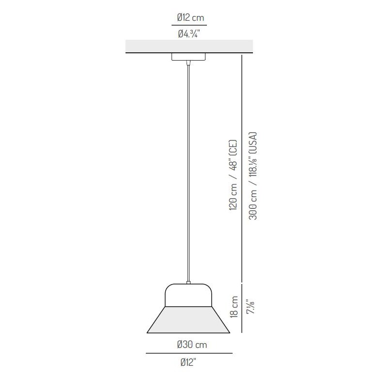 Cloche Suspension Dimensions