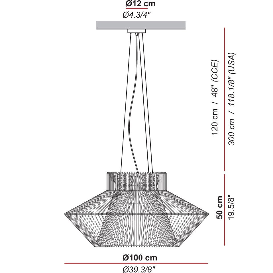 Koord 103 Outdoor Suspension Dimensions