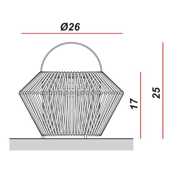 Koord 109 Outdoor Portable Table Dimensions