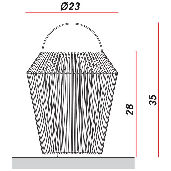 Koord 110 Outdoor Portable Table Dimensions