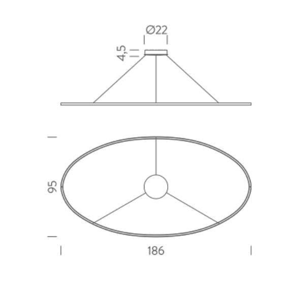 Ellisse Mega Suspension Dimensions