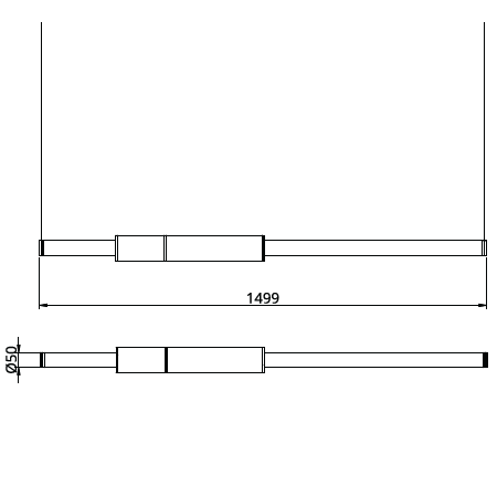 Light Pipe S58-03 Suspension Dimensions