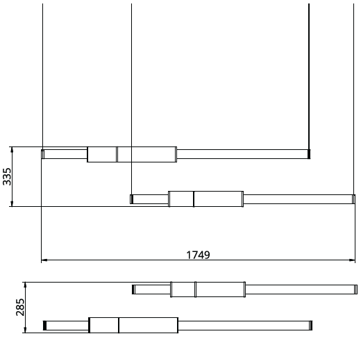 Light Pipe S58-10 Suspension Dimensions