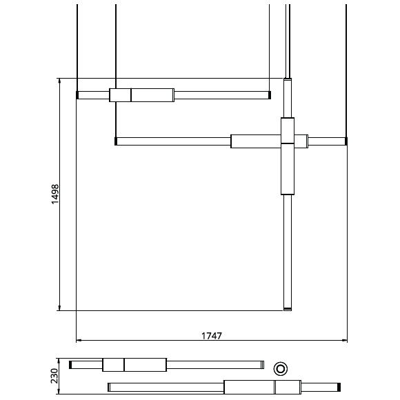 Light Pipe S58-11 Suspension Dimensions
