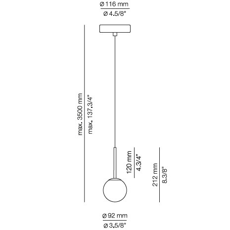 Alfi Pendant Suspension Dimensions