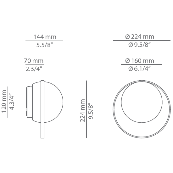 Circ A-3722-W Indoor Wall Dimensions