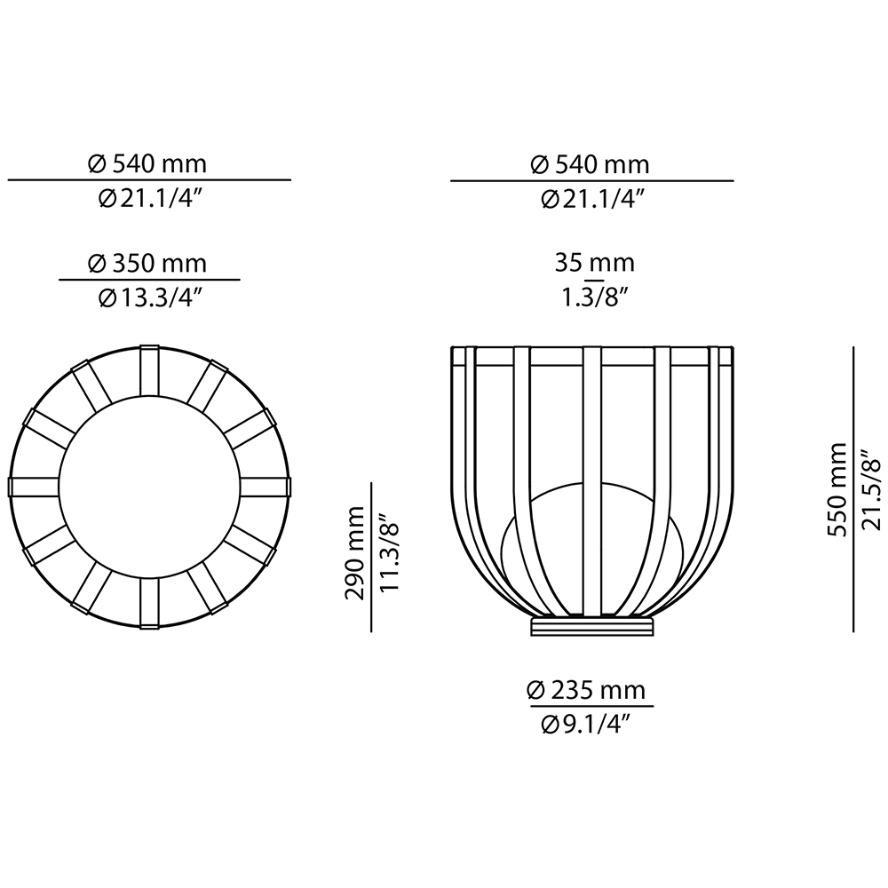 Bols P-4028X Outdoor Floor Dimensions