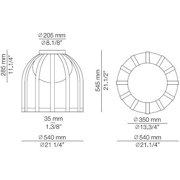 Bols t-4022X Outdoor Ceiling Dimensions