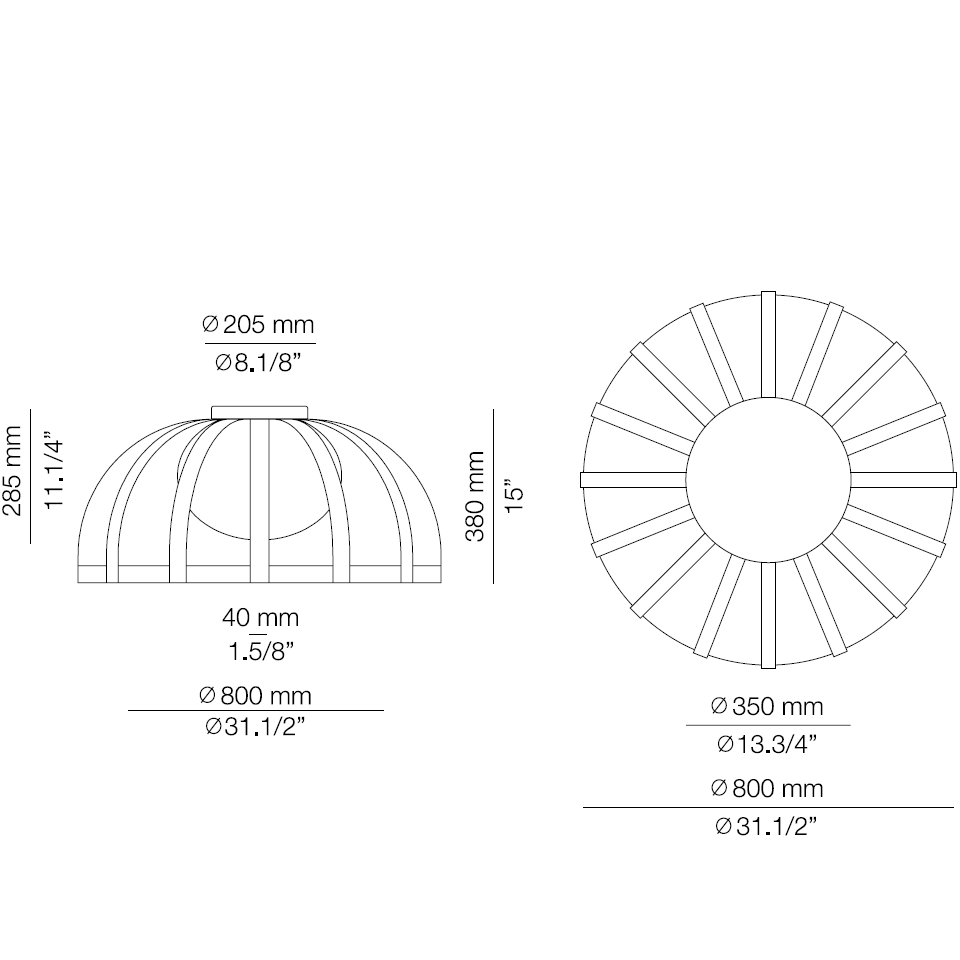 Bols t-4023X Outdoor Ceiling Dimensions