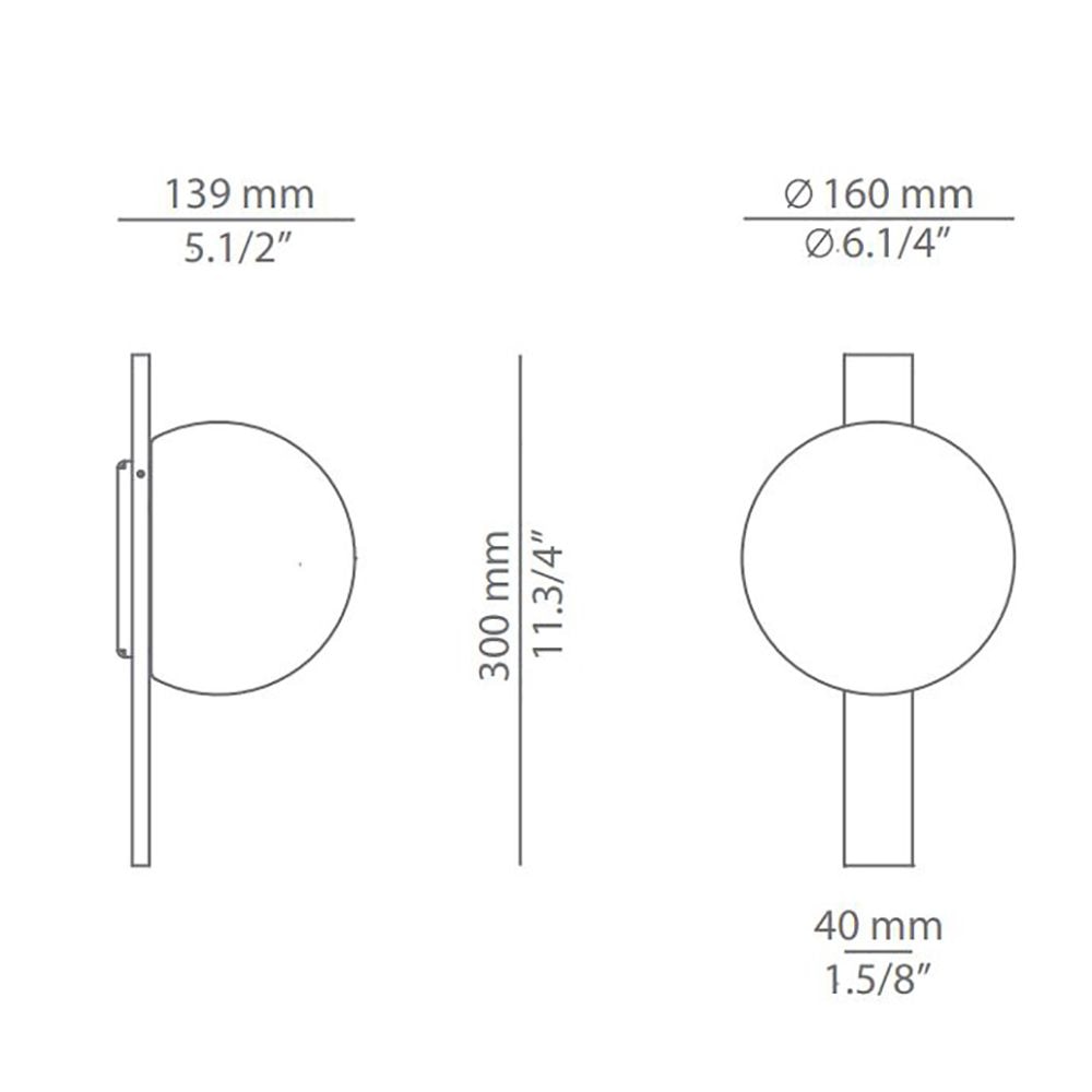 Circ A-3720X-W Outdoor Wall Dimensions