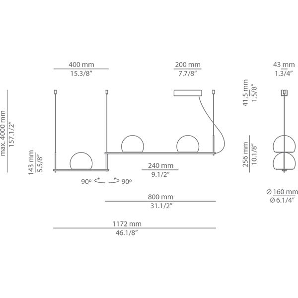 Circ T-3716-W Suspension Dimensions