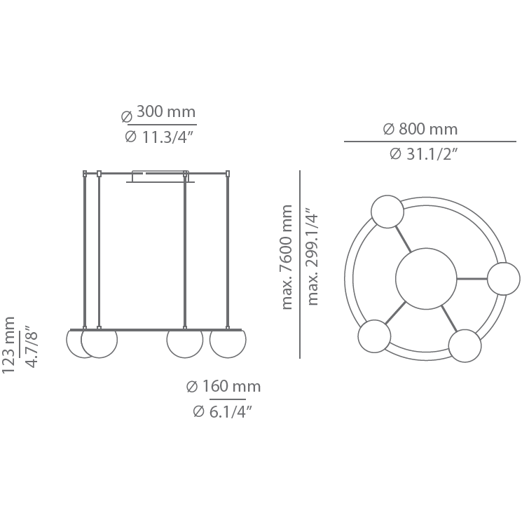 Circ T-3815S Suspension Dimensions