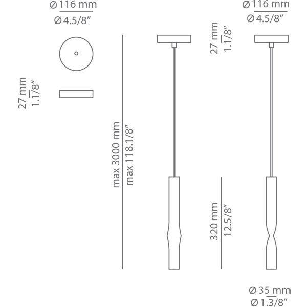 Flow T-3734 Suspension Dimensions