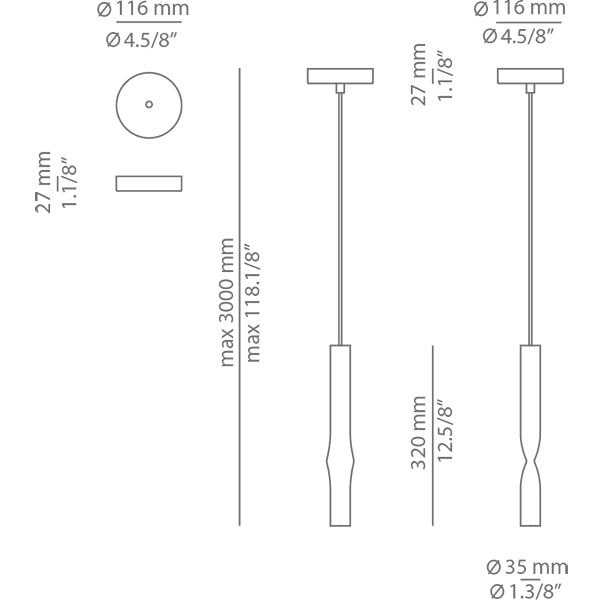 Flow T-3734 Suspension Dimensions