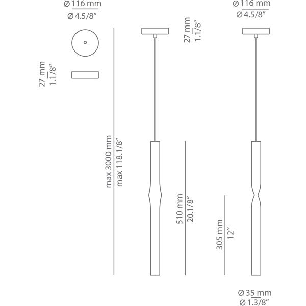 Flow T-3736 Suspension Dimensions