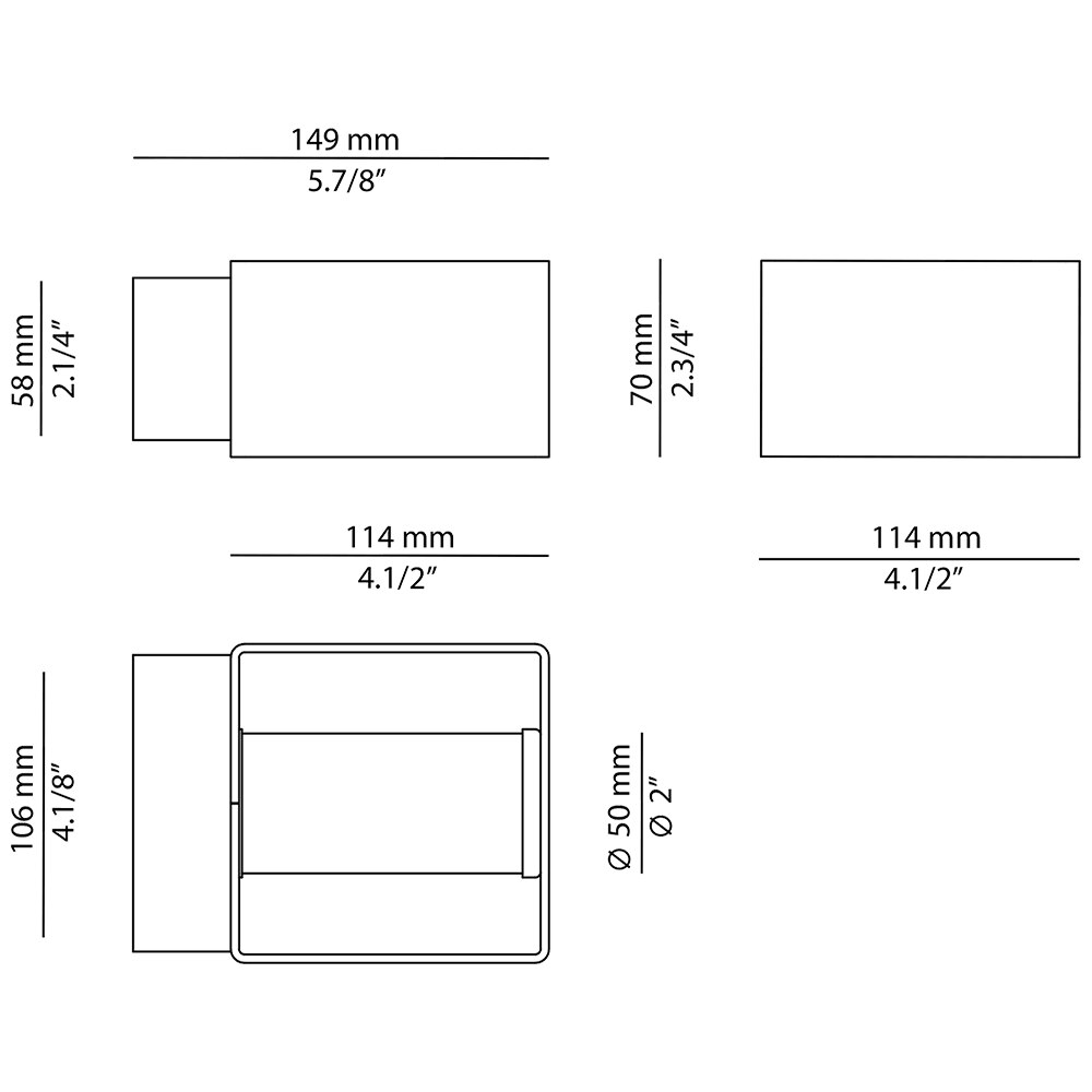 Frame A-4053X Outdoor Wall Dimensions