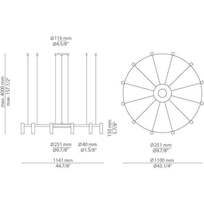 Laverd T-3806 Suspension Dimensions