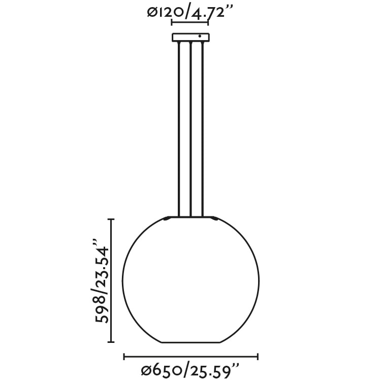Aire Pendant Suspension Dimensions