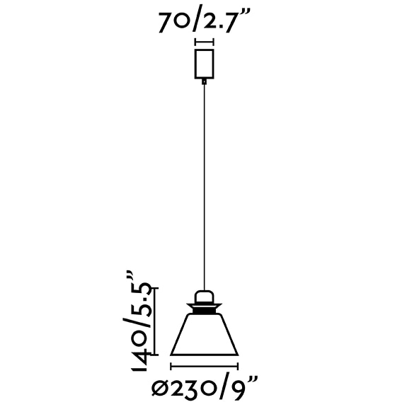Naos 233 Pendant Suspension Dimensions
