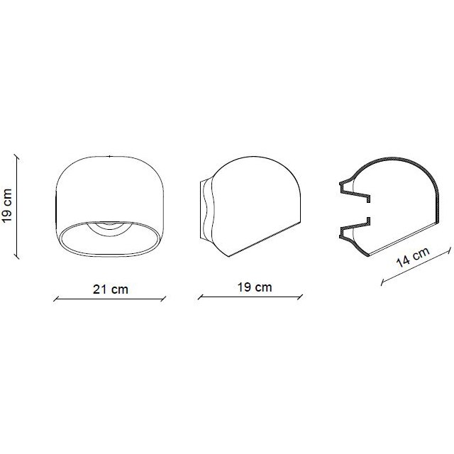 Ayrton C2553 Wall Dimensions
