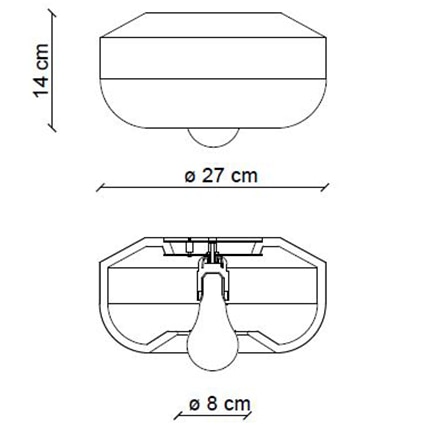 Bellota C2542 Ceiling/Wall Dimensions