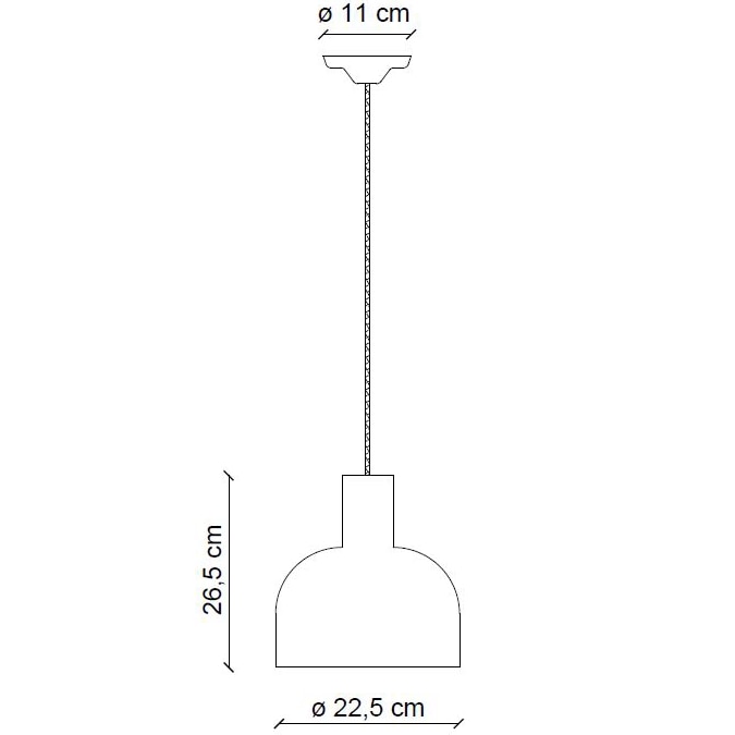 Caxixi C2400 Pendant Suspension Dimensions